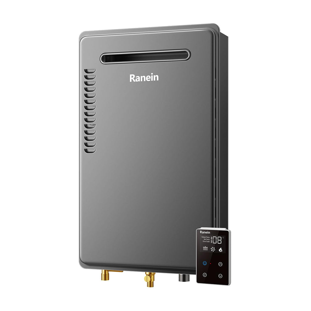 Ranein Natural Gas Tankless Water Heater, Outdoor Max 5.3 GPM, 130,000 BTU Instant Hot Water Heater