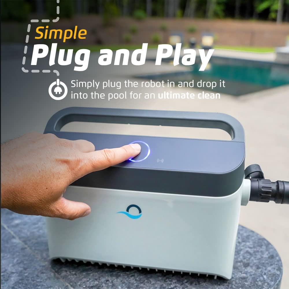 Dolphin Nautilus CC Plus Wi-Fi Automatic Robotic Pool Vacuum Cleaner, Always Cleaning, Never Charging, with Wall Climbing Scrubber Brush, Ideal for In-Ground Pools up to 40 FT in Length
