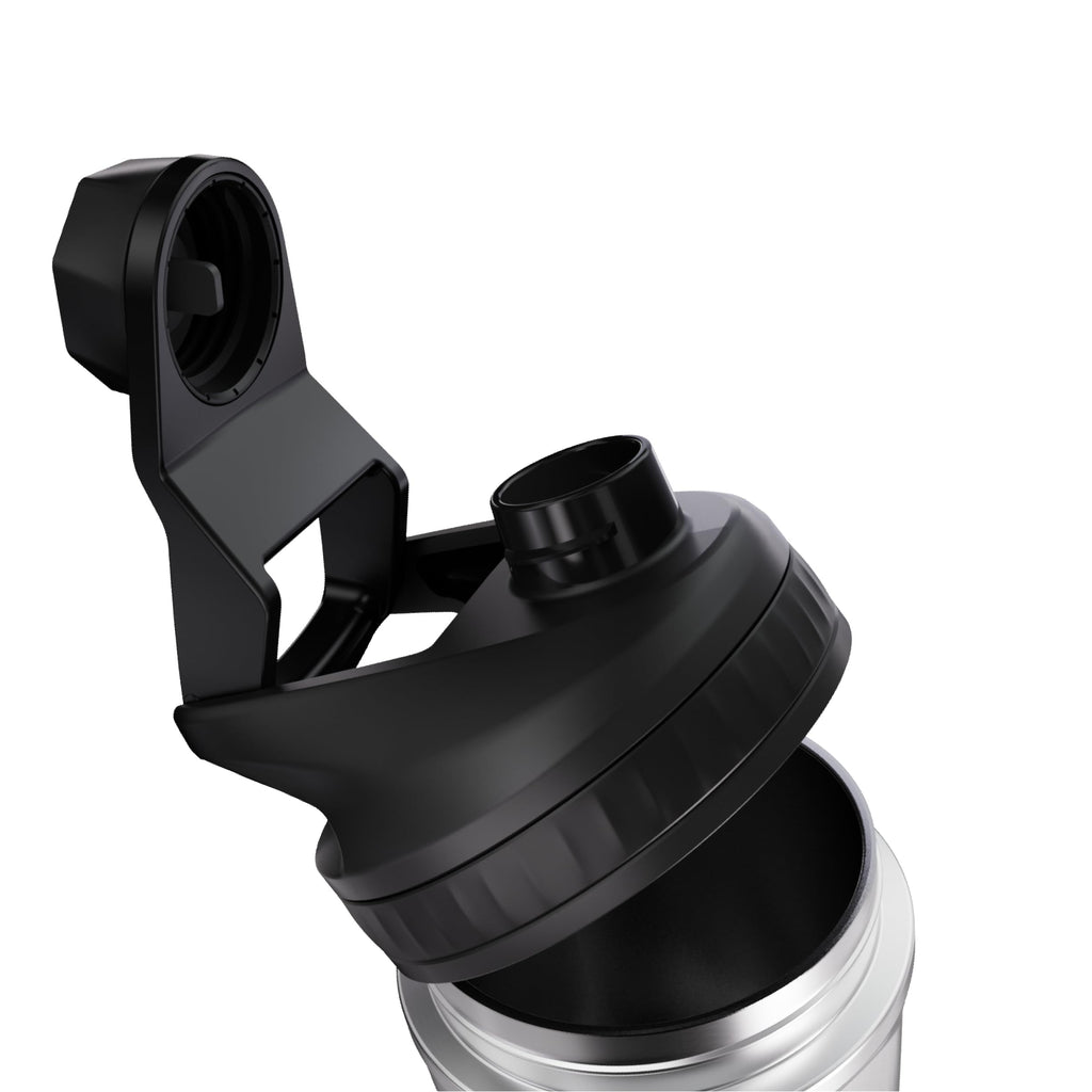 VOLTRX ChillMix Shaker Bottle Insulated Stainless Steel - USB C Rechargeable Electric Protein Shake Mixer, Shaker Cups for Protein Shakes and Meal Replacement, Chrome Steel, 16 oz