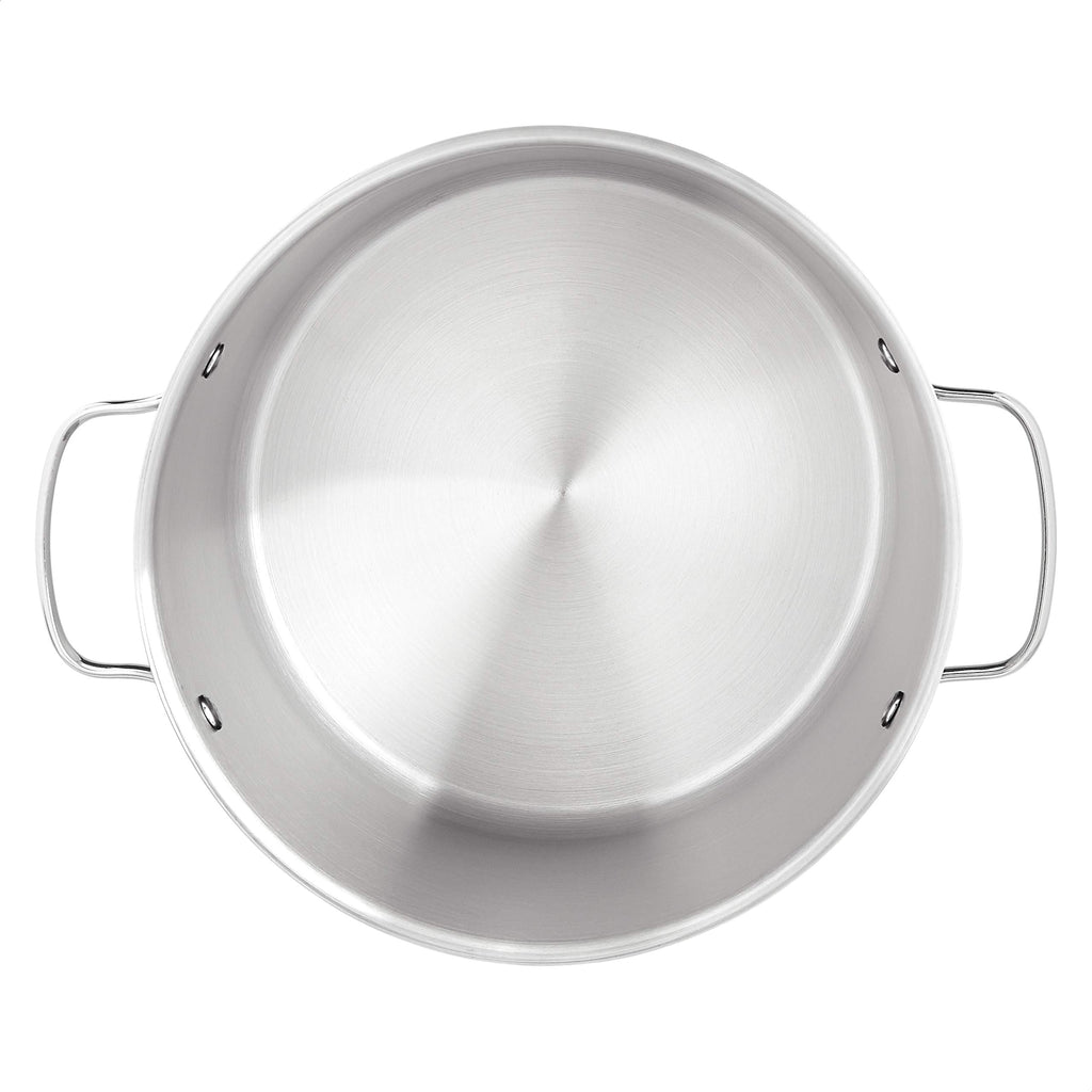 Amazon Basics Stainless Steel Stock Pot with Lid, 8 Quart, Even Heating, Easy to Clean, Silver
