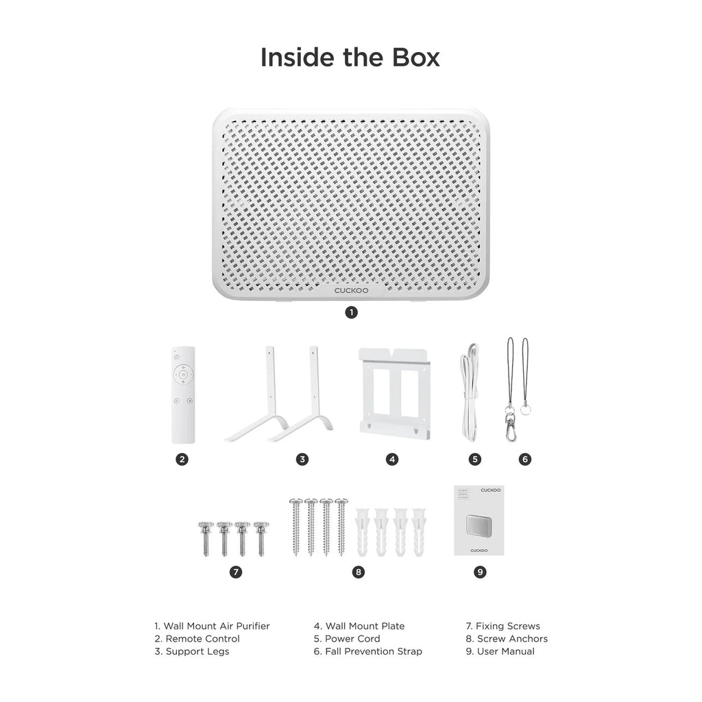 Wall Mount Air Purifier-H13 True HEPA (CAC-AA0910FW)
